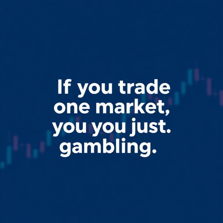 If you trade one market you're just gambling